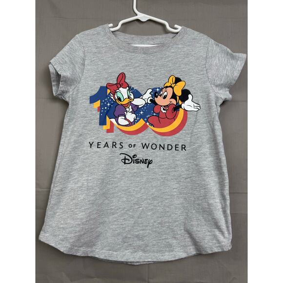 Disney Girls Shirt 100 Years of Wonder with Minnie and Daisy, Size 7/8 - Picture 2 of 5